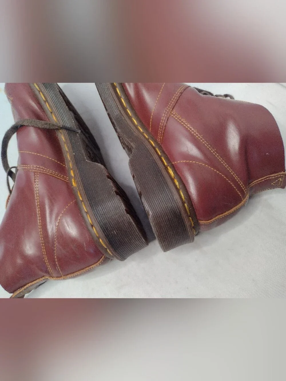 Dr. Martens Church Vintage Monkey Oxblood Maroon Red Ankle Smooth Boots Mens 9